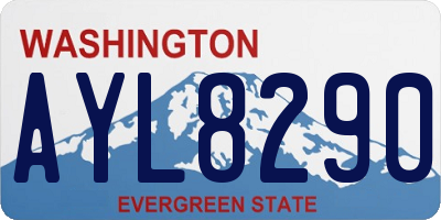 WA license plate AYL8290