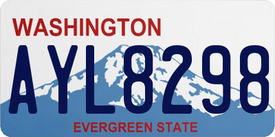 WA license plate AYL8298