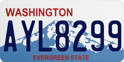 WA license plate AYL8299