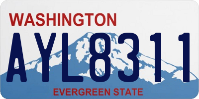 WA license plate AYL8311