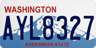 WA license plate AYL8327