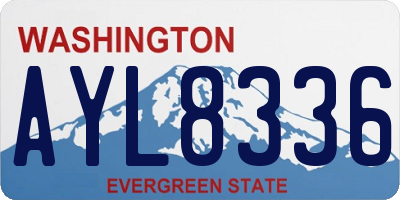 WA license plate AYL8336