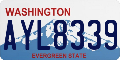 WA license plate AYL8339