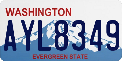 WA license plate AYL8349