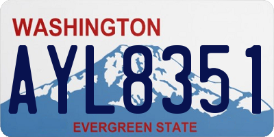 WA license plate AYL8351