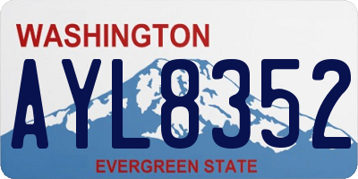 WA license plate AYL8352