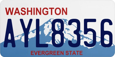 WA license plate AYL8356