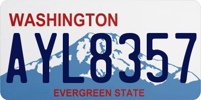 WA license plate AYL8357