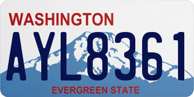 WA license plate AYL8361