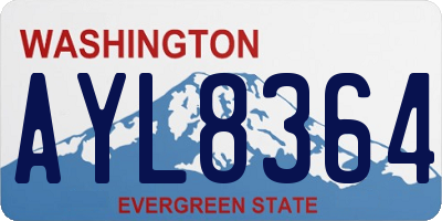 WA license plate AYL8364