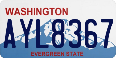 WA license plate AYL8367