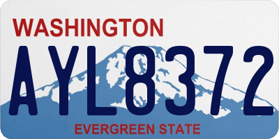 WA license plate AYL8372