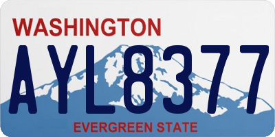 WA license plate AYL8377
