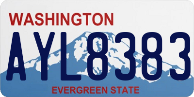 WA license plate AYL8383
