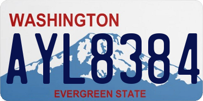 WA license plate AYL8384