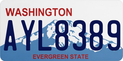 WA license plate AYL8389