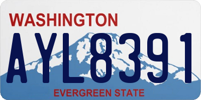WA license plate AYL8391