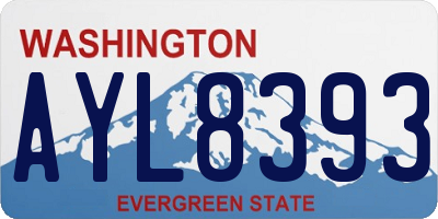 WA license plate AYL8393