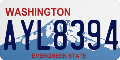 WA license plate AYL8394