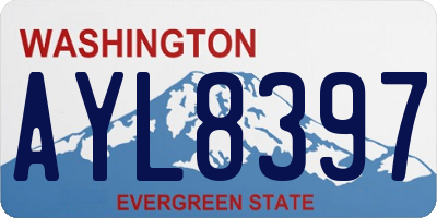 WA license plate AYL8397