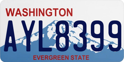 WA license plate AYL8399