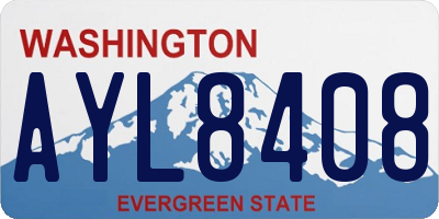 WA license plate AYL8408