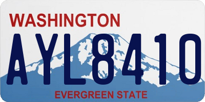 WA license plate AYL8410