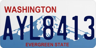 WA license plate AYL8413