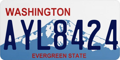 WA license plate AYL8424