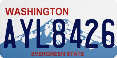 WA license plate AYL8426