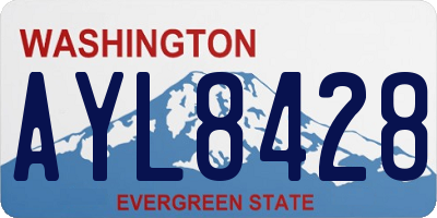 WA license plate AYL8428