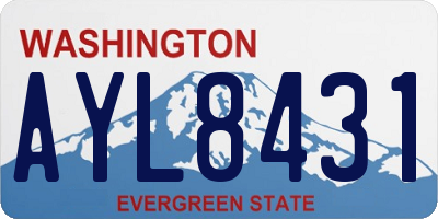 WA license plate AYL8431