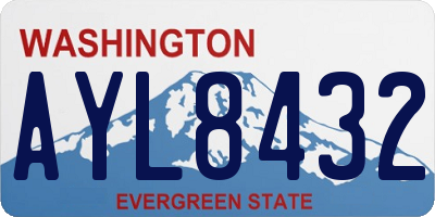 WA license plate AYL8432