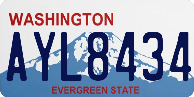 WA license plate AYL8434