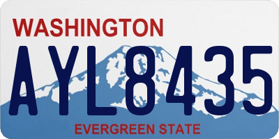 WA license plate AYL8435