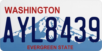 WA license plate AYL8439