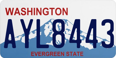 WA license plate AYL8443