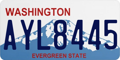WA license plate AYL8445