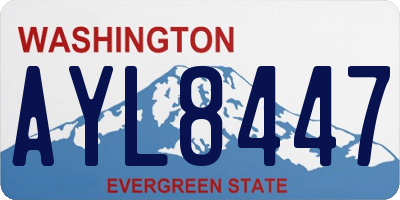 WA license plate AYL8447