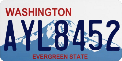 WA license plate AYL8452