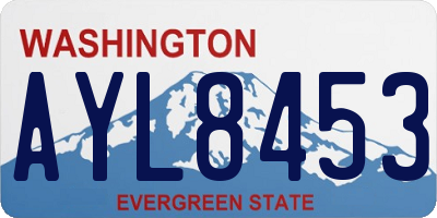 WA license plate AYL8453