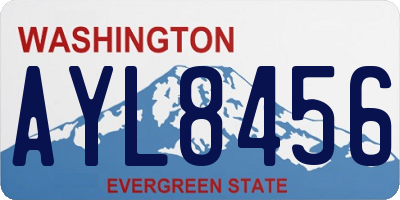 WA license plate AYL8456