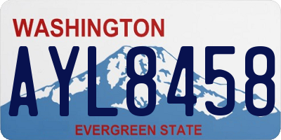 WA license plate AYL8458