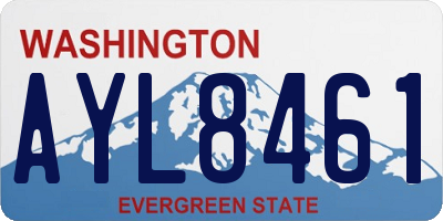 WA license plate AYL8461