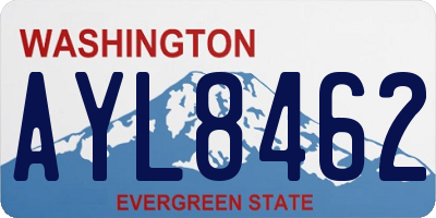 WA license plate AYL8462