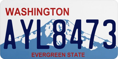 WA license plate AYL8473