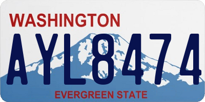 WA license plate AYL8474