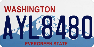 WA license plate AYL8480