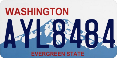 WA license plate AYL8484