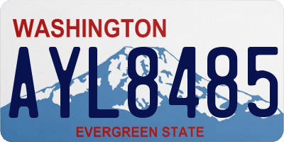 WA license plate AYL8485